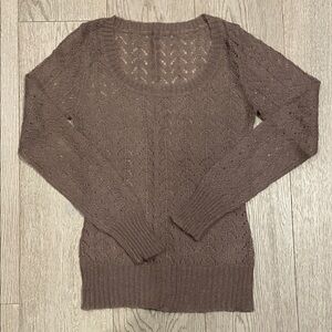Women's Brown  Knit Sweater